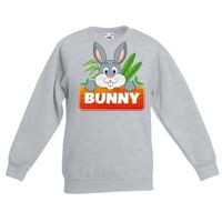 Sweater grijs voor kinderen met Bunny het konijn - thumbnail