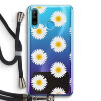 Margrietjes: Huawei P30 Lite Transparant Hoesje met koord Margrietjes: Huawei P30 Lite Transparant Hoesje met koord