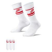 Nike Sportswear Everyday Essential Sportsokken 3-Pack Wit Rood - thumbnail