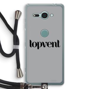 Topvent Grijs Zwart: Sony Xperia XZ2 Compact Transparant Hoesje met koord