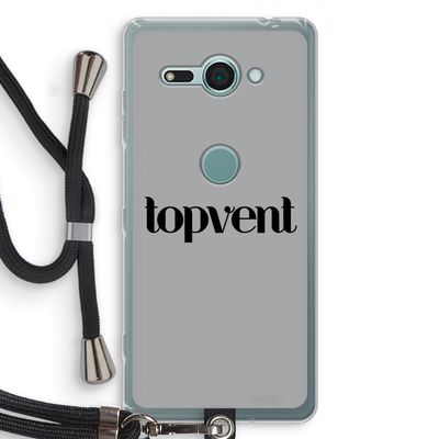 Topvent Grijs Zwart: Sony Xperia XZ2 Compact Transparant Hoesje met koord