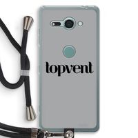 Topvent Grijs Zwart: Sony Xperia XZ2 Compact Transparant Hoesje met koord