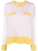 Marni pull en cachemire à design colour block - Rose - thumbnail