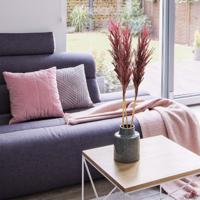 Kunst Pampaspluim 80 cm burgundy