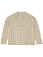 MM6 Maison Margiela V-neck ribbed cardigan - Tons neutres - thumbnail