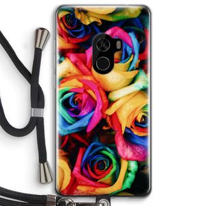 Neon bloemen: Xiaomi Mi Mix 2 Transparant Hoesje met koord