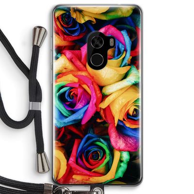 Neon bloemen: Xiaomi Mi Mix 2 Transparant Hoesje met koord