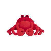 Nature Planet Pluche dieren knuffel Krab - rood - van 25 cm - krabben knuffels