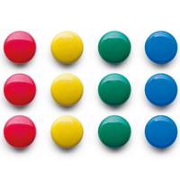 Zeller Koelkast/whiteboard magneten gekleurd - 12 stuks - 2 cm - Magneten