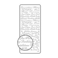 Vaessen Creative • sticker 10x23cm 10pcs goud diverse engelse teksten