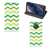 Nokia 9 PureView | Hoesje met Magneet | Zigzag Groen