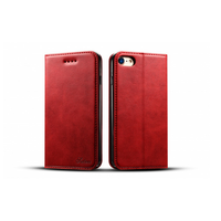 iPhone 7/ 8 Hoesje - 100% Leer - Donker Rood - thumbnail