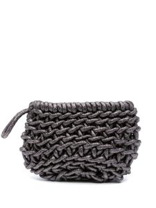 Alienina pochette à effet métallisé - Argent