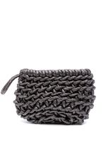 Alienina pochette à effet métallisé - Argent