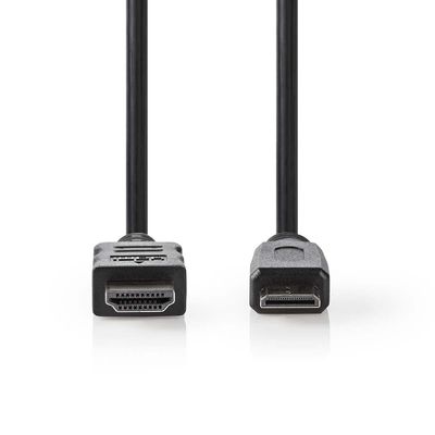 High Speed HDMI-Kabel met Ethernet | HDMI-Connector - HDMI-miniconnector | 2,0 m | Zwart