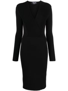 TOM FORD robe mi-longue à col v - Noir