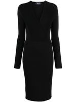 TOM FORD robe mi-longue à col v - Noir