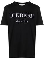 Iceberg t-shirt en coton à logo brodé - Noir