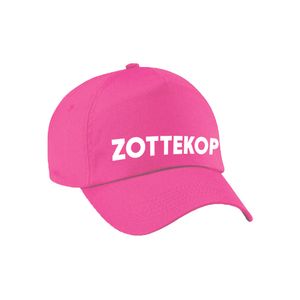 Carnaval fun pet / cap zottekop roze voor dames en heren - Verkleedhoofddeksels