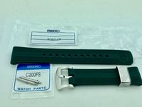 Horlogeband Seiko 6R35-01L0 / R03E014J0 / SPB207J1 Rubber Groen 20mm