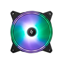 Chieftec NF-1225RGB koelsysteem voor computers Computer behuizing Ventilator 12 cm Zwart 1 stuk(s) - thumbnail