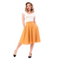 Steady High Waist Thrills Skirt Mustard-L - thumbnail