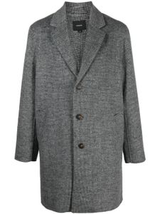 Vince manteau boutonné à motif pied-de-poule - Gris