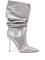 Paris Texas bottes Lidia 105 mm en cuir - Argent