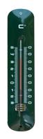 Muurthermometer metaal groen 30x6,5x1 cm - Nature