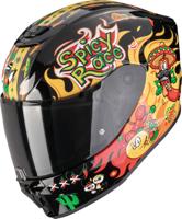 SCORPION EXO-Jnr Air Yucatan, Kinder motorhelm, Zwart-Geel-Rood