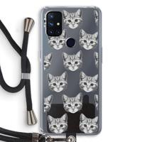 Kitten: OnePlus Nord N10 5G Transparant Hoesje met koord - thumbnail