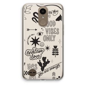 Good vibes: LG K10 (2017) Transparant Hoesje