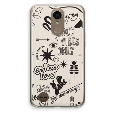 Good vibes: LG K10 (2017) Transparant Hoesje