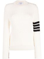 Thom Browne pull en laine vierge à 4 bandes signature - Tons neutres - thumbnail