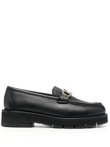 Ferragamo mocassins en cuir à boucles - Noir