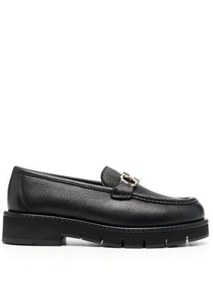 Ferragamo mocassins en cuir à boucles - Noir