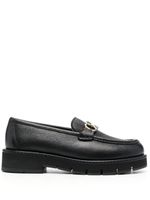 Ferragamo mocassins en cuir à boucles - Noir