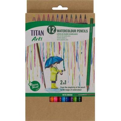 Aquarel Kleurpotloden Titan Arts Multicolour 12 Onderdelen