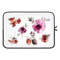 Geschilderde bloemen: Laptop sleeve 13 inch