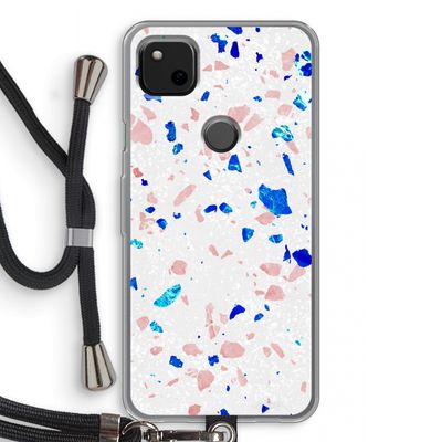 Terrazzo N°6: Pixel 4a Transparant Hoesje met koord