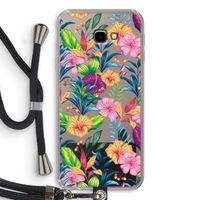 Tropisch 2: Samsung Galaxy J4 Plus Transparant Hoesje met koord