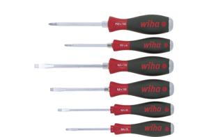 Wiha Schroevendraaierset | 6-delig sleuf / PZD | meercomponentengrepen | 6-kant-mes / aanzet | 1 stuk - 21251 - 21251