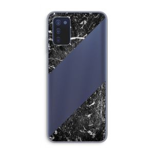 Zwart marmer: Samsung Galaxy A03s Transparant Hoesje
