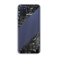 Zwart marmer: Samsung Galaxy A03s Transparant Hoesje