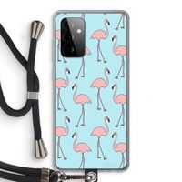 Anything Flamingoes: Samsung Galaxy A72 5G Transparant Hoesje met koord