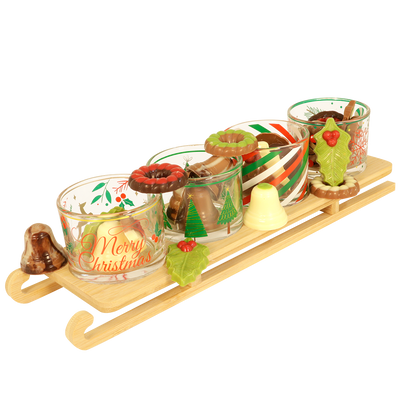 Slee Serveerset Merry Christmas met echte kerstchocolade