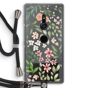 Botanical sweet flower heaven: Sony Xperia XZ2 Transparant Hoesje met koord