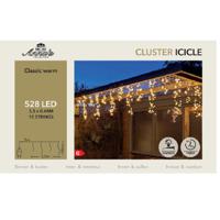 Ijspegelverlichting - 528 led lampjes - klassiek warm wit - 350 cm - timer en dimmer