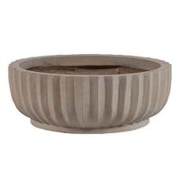 Bloempot adelaide round bowl taupe 37x14 cm - E'lite
