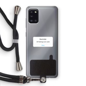 Reminder: Samsung Galaxy A31 Transparant Hoesje met koord